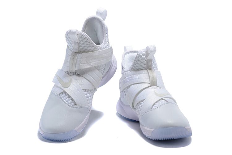 Nike lebron soldier 12 best sale triple white